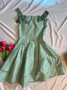 Green Fit &amp; Flare Dress