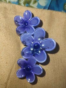 Purple Flower Hair Clip