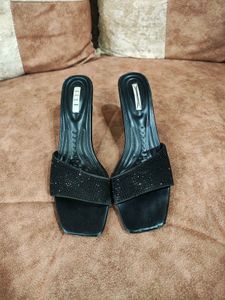 Women Embellished Black High Heels