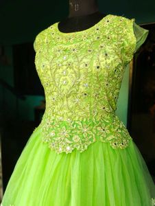 Elegant Green Ethnic Ball Gown