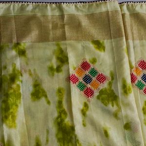 🛍️Good Green Floral Saree⭐⭐⭐⭐⭐