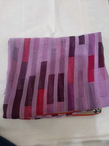 79)new Violet Lace Saree