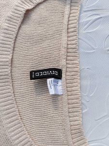 H&amp;m Beige Knit Pullover Sweater