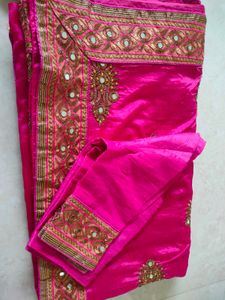 Pink Embroidered Saree