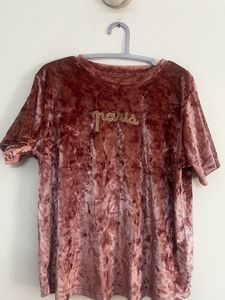 Pink Velvet Top