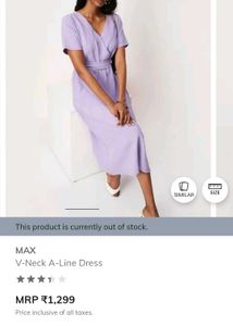 V-Neck A-Line Dress