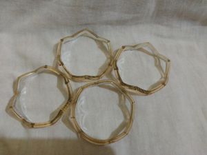 Golden Black Color Bangles, Size 2&#39;4