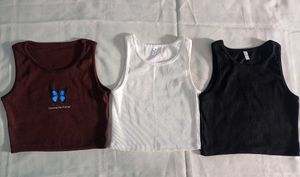 Crop Tank Tops - 3 Pack