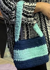 Fluffy Crochet Shoulder Bag
