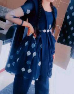 Elegant Blue Kurta Pant Set