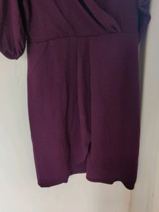 Dark Purple Flared Dress