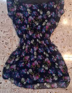 Fitted Floral Print Mini Dress