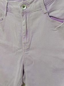Lavender High Waist Denim Jeans