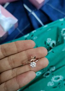 GIVA 925 Real Silver Rose Gold Ring