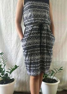 Patterned Sleeveless Dress