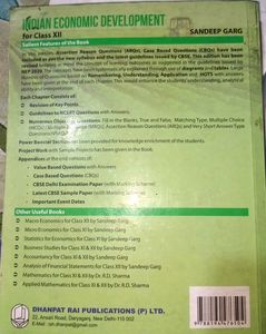 Indian Economic Development Economics Book, CBSE Class 12 Sandeep Garg