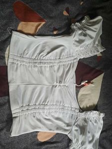 White URBANIC Soft Girl Core Top