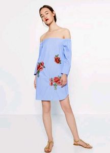 Zara Embroidered Floral Dress