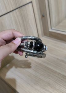 Silver Plated Spring Coil Bangle
