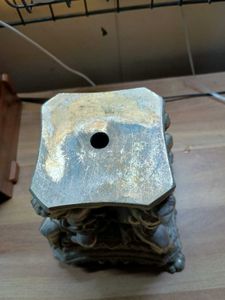 antique Silver plated cast metal angels lamp Base