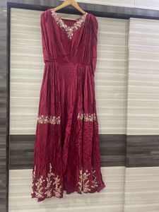 Elegant Maroon Ethnic Gown