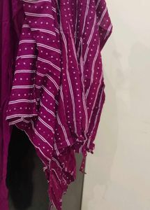Purple Printed Kurta
