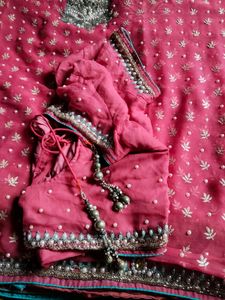 Dusty Pink Pearl Saree 🦪🌹
