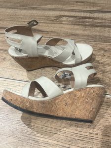 Marc Loire Strappy Wedges With Buckle Closure