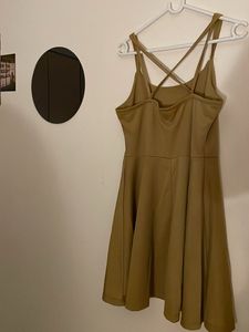 Biege Color Party Wear Ginger Dress