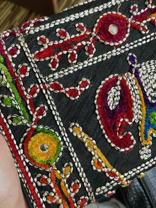 Embroidered  Design Sling Bag