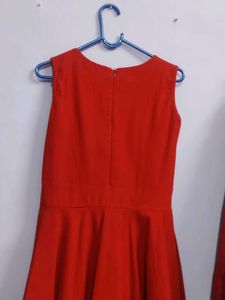 A Midi Flare Solid Dress