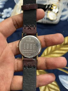 Titan Edge Vintage Black Dial Watch