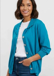 sale🎊🎆❣️🎉Stylish Teal Cardigan Sweater