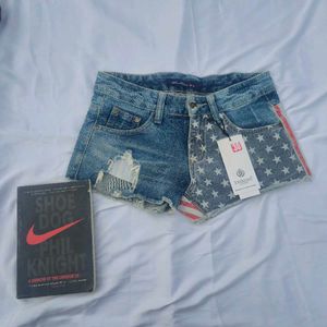 Low Waist Mini Short /Double Printed