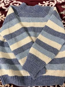 Women Striped Knit Pullover Sweater