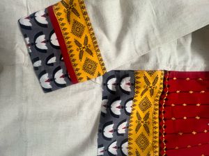 Red &amp; Yellow Kurta