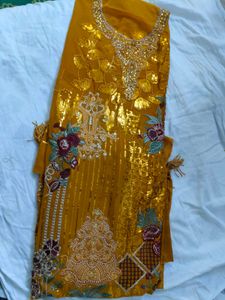 Gold Embroidered Salwar Kameez