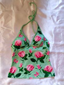 Floral Halter Tank Top