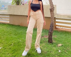 Beige Cargo Pants