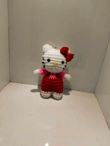 Crochet Hello Kitty Keychain 💕