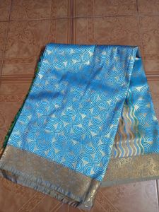 Blue &amp; Gold Saree