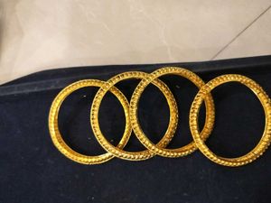 BANGLES FOR 1 GRAM GOLD MIXED WITH ALLOYS.