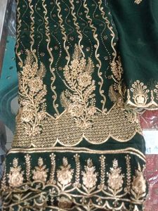 Elegant Green Embroidered Suit