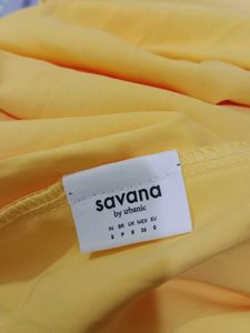 Yellow Satin Mini Dress
