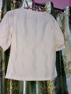 Cream Colour Top For Girls