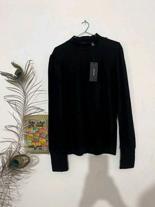 🖤Ribbed Mock Neck Long Sleeve Top