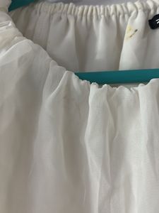Off White Frill Top