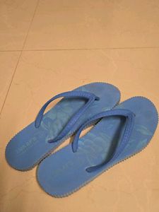 Blue Floral Flip-Flops - Size 8