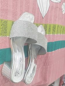 Silver Rhinestone Heels