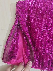 New Velvet Sequin Padded Blouse